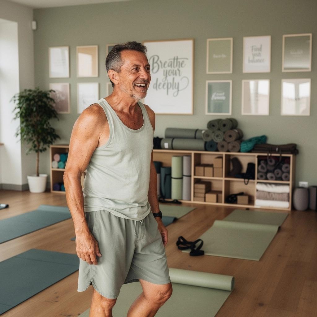 Un gruppo di persone che meditano in un giardino all'aperto circondato dalla natura.